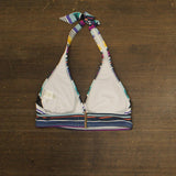 Anne Cole Barcode Stripe Halter Bikini Top Anne Cole Barcode Stripe Blue Multi L