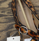 A New Day Tasmin Velvet Buckle Strap Flats 94568227 Leopard Brown Multi 7M