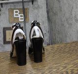 Jessica Simpson Womens Nazela Pointed Toe Pumps JS-NAZELA Black Patent 8.5M