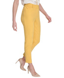 Tommy Hilfiger Solid Mid-Rise Slim-Fit Ankle Pants H55PA803 Deep Maize Yellow 2