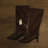 A New Day Justice Faux Suede Mid-Calf Boots with Cone Heel 94568893 Brown 9M