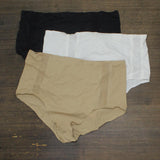 Rhonda Shear Womens 3-pack Mesh Detail Panty Panties Nude / Black / White 3X