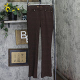 DG2 by Diane Gilman Ponte Mini Flare Skinny Pull On Pants Brown Snake Print XS