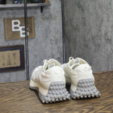 Steve Madden Womens Campo Sneaker Lace Up Low Top CAMP08S1 White / Grey 7M