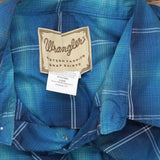 Wrangler Mens Western Snap Front Long Sleeve Shirt 166c1e13f2245e Blue Multi L