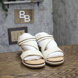 Clarks Kacha Wave Low Wedge Sandal 26186963 Cream Brown 9.5M
