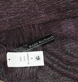 R & M Richards Embellished Pleated Caplet Overlay Maxi Dress Purple Wine 6