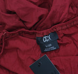 CCX by City Chic Womens Trendy Plus Size Knot Hem V Faux Wrap Jumpsuit Red 20W