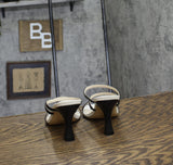 Calvin Klein Womens Jayla Sandal Block Heel KCJAYLA Black Multi 5M