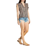 BB Dakota by Steve Madden Ditsy Floral Women's Sleeveless Printed Top BM14433W