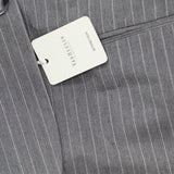 Van Heusen Womens Stretch 2-Button Pinstripe Blazer Jacket Gray / Purple XL
