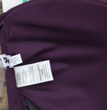 DKNY Shirred U-Wire Bandeau Bikini Top DIMTS403 Port Purple L