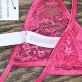 Lilac+london Womens Stretch Lace G-String Panty Panties KOD080 Raspberry Pink S