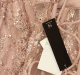 Blondie Nites Juniors Glitter Sequined Corset-Bodice Gown 3960BN Rose Pink 13