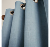 Martha Stewart Solid Grommet Blackout Single Curtain Panel Blue 50x108