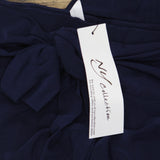 Ny Collection Womens Petite Cropped Pull On Pants with Sash Navy Blue PL