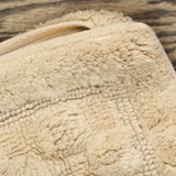 Knightsbridge 100% Soft Plus Cotton Non Slip Bath Rug Brown 21x34