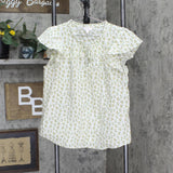 LC Lauren Conrad Womens Lightweight Unlined Woven Blouse Shirt Top White Multi M