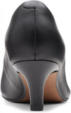 Clarks Womens Linvale Jerica Pump Heeled Shoes 26137208 Black Leather 8M