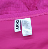 DKNY Womens Textured Shirred One-Piece Swimsuit DIMMS605 Wildberry Pink 2XL