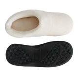 Isotoner Womens Classic Clog Slippers Fuzzy Cozy Ewe White / Gray S (6.5-7)