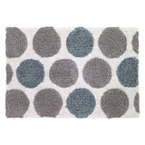 Avanti Dotted Circle Bath Rug Mat Rectangle Shiny White Gray Multi 20 x 30