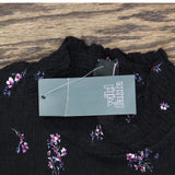 Wild Fable Women's Floral Print Long Sleeve High Neck Smocked Floral Dress