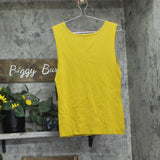 Tahari Asl Womens Sleeveless Sweater Tank Top 4AM870-TK Ochre Green M