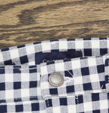 Charter Club Lexington Straight Leg Pants Gingham Navy Blue / White 10