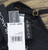 La Blanca One-Shoulder Keyhole Tankini Swim Top LB1IG82 Black 8