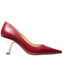Michael Michael Kors Womens Luna Mid Pumps Heels 40F4LUMP3L Deep Red 8M