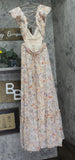 ASTR The Label Womens Woven Strappy Open Back Maxi Dress Pink Multi S
