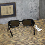 Gucci Monochrome Rectangle Acetate Sunglasses GG1325S012 Shiny Dark Havana 54MM