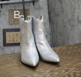 On 34th Womens Aatira Tulip Booties 10019682200 Silver Glitter Gray 5M