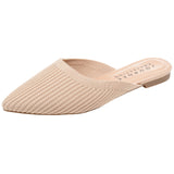 Journee Collection Womens Knit Slip-On Aniee Mules ANIEE Beige Brown 7M