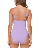 Andie Elba Strap Scoop Neck One-Piece Swimsuit AO569 Lively Purple XL