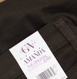 Gloria Vanderbilt Amanda Classic Straight Leg Jeans Coffee Roast Brown 20W