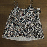 Island Escape Womens Capetown Underwire Tankini Swim Top Black / White 14
