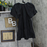 A New Day Womens Flutter Short Sleeve Mini Poplin Dress 89571058 Black XS