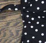 Swim Solutions Womens Polka Dot Romper One Piece Swimsuit Black / White 10