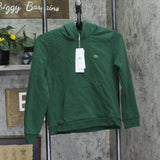 Lacoste Big Boys Core Fleece Pullover Hoodie 947028L Vert Green M