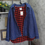 Woolrich X TGT Heavyweight Flannel-Lined Denim Shacket Jacket 94612514 Blue XL