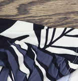 Anne Cole Draped Front Underwire Swim Tankini Top Palm Chic Black Multi 34DD/36D