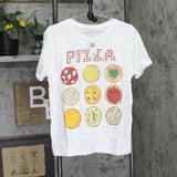 Unfortunate Portrait Womens Graphic Short Sleeve T-Shirt Pizza Tee White L