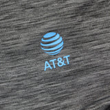 AT&T Womens Pullover Peformance 1/4 Zip Active Sweatshirt Gray / Blue 3XL
