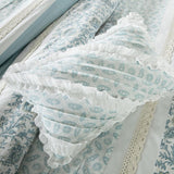 Madison Park Dawn Reversible 9-Pc. Duvet Cover Set MP12-389 Aqua Blue Queen