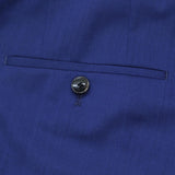 Boss Genius Stretch Tailored Slim Fit Wool Suit Dress Unhemmed Pants Navy 38R