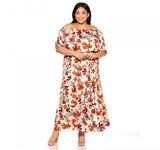 Alexia Admor Womens Plus Size Off-The-Shoulder Maxi Dress D3627PLS