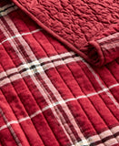 Charter Club Brushed Cotton Plaid 3-Pc. Quilt Set 100214894KG Red Combo King