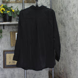 Denim & Co. Original Button-Down Shirt A702869 Black 2X
